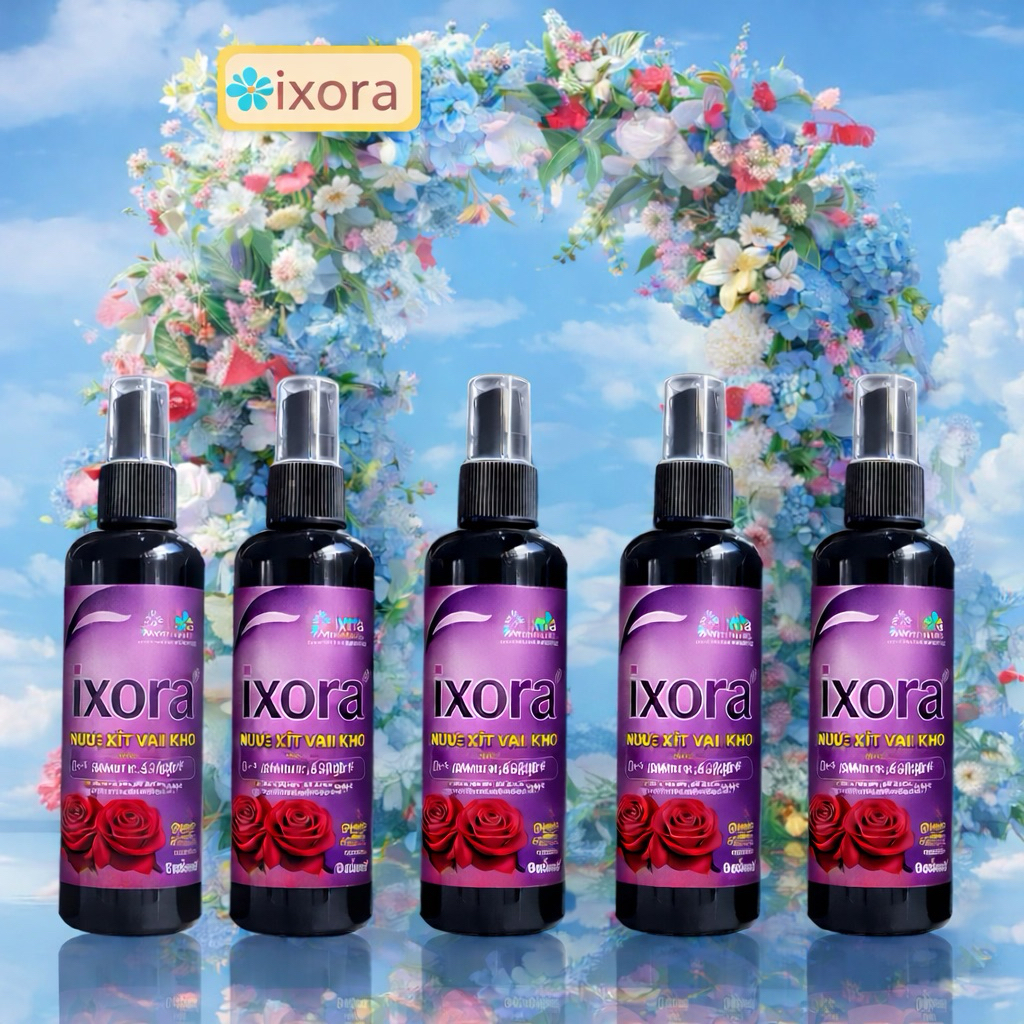 (COMBO 5 CHAI GIÁ SỈ) NƯỚC XỊT XẢ VẢI KHÔ, XỊT THƠM QUẦN ÁO IXORA