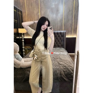 Áo Len Ngắn Tay Vặn Thừng Màu Trắng QCCC Cao Cấp