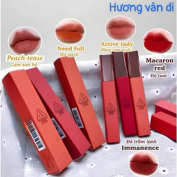 Son Kem Lì 3CE Cloud Lip Tint Chất Son Mịn Lì Đủ Màu Macaron red, Needful, Immanence 4g - Hàn Quốc