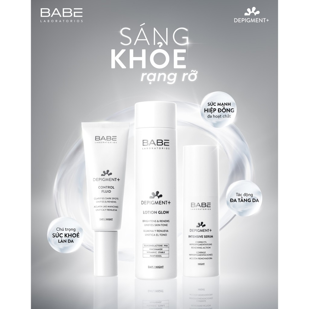 BABE – DEPIGMENT+ CONTROL FLUID - Kem dưỡng sáng da và làm mờ thâm nám  (40ml) | OMMI Cosmetics | Shopee Việt Nam