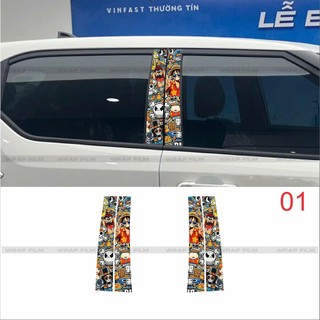 Decal dán cột B Vinfast VF5, VF6, VF7 ,VF8, VF9, decal chất liệu in 3 lớp, không phai màu, độ bám tốt