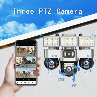 V380 Pro Đèn đường LED + camera giám sát ba mắt, WIFI,điều khiển từ xa qua ứng dụng,Xoay 360°，Điều khiển bằng điện thoại