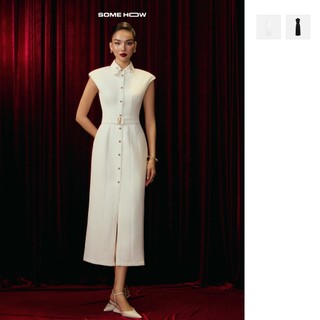 [New1] Đầm Dài Classic Black Pleats, Chất Vải Chéo Thun Lạnh Thoải Mái, WDD093 SOME HOW STORE