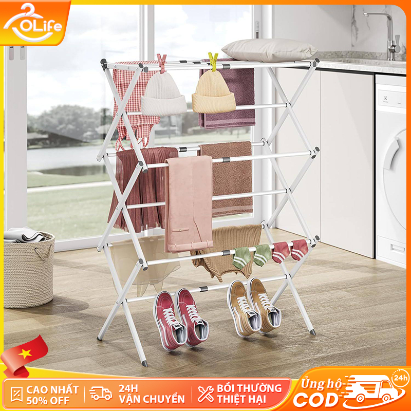 𝐎𝐥𝐢𝐟𝐞 Cây Phơi Đồ Gấp Gọn Thông Giá Treo Quần Áo Giá Phơi Quần Áo Gấp Gọnxào Đồ Treo Quần Áo