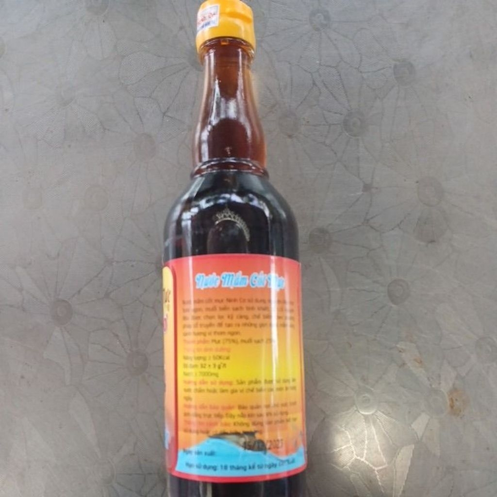 Nước mắm cốt mực Ninh Cơ chai 500ml. Đạm 32+_3gn/l. Mắm truyền thống Hải Hậu, Nam Định, Hàng biếu tặng