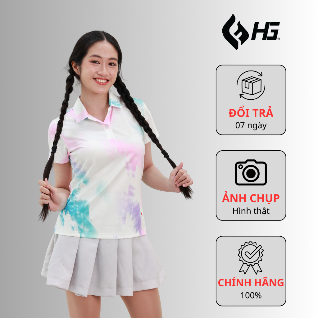 Áo Polo Thể Thao Nữ HG Siêu Thoáng Khí, Vải Co Giãn Tôn Dáng  A25PO-1FM