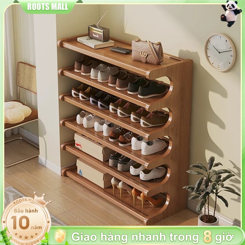 Kệ Giày Giá Giày Gỗ Đa Năng 2/3/4/5/6 Tầng Kết Hợp Đựng Giày Và Trang Trí   Đựng Được 2-24 Đôi