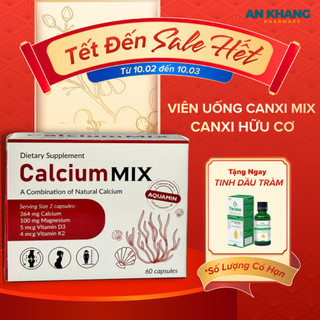 [COMBO 2 HỘP] Viên Uống Calcium MIX Hữu Cơ – Bổ Sung Canxi, Magie, D3K2 Nhập Khẩu Ba Lan Cho Mẹ Bầu, Ngừa Loãng Xương