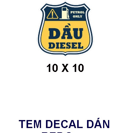 Tem Nắp Bình Xăng Ô Tô Sticker Xăng 95 Diesel Chống Thấm Chống Phai Màu Dán Chắc Bền Đẹp