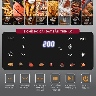 Nồi chiên không dầu Nhập Khẩu Fujihome 7 Lít A7DH công nghệ gia nhiệt kép