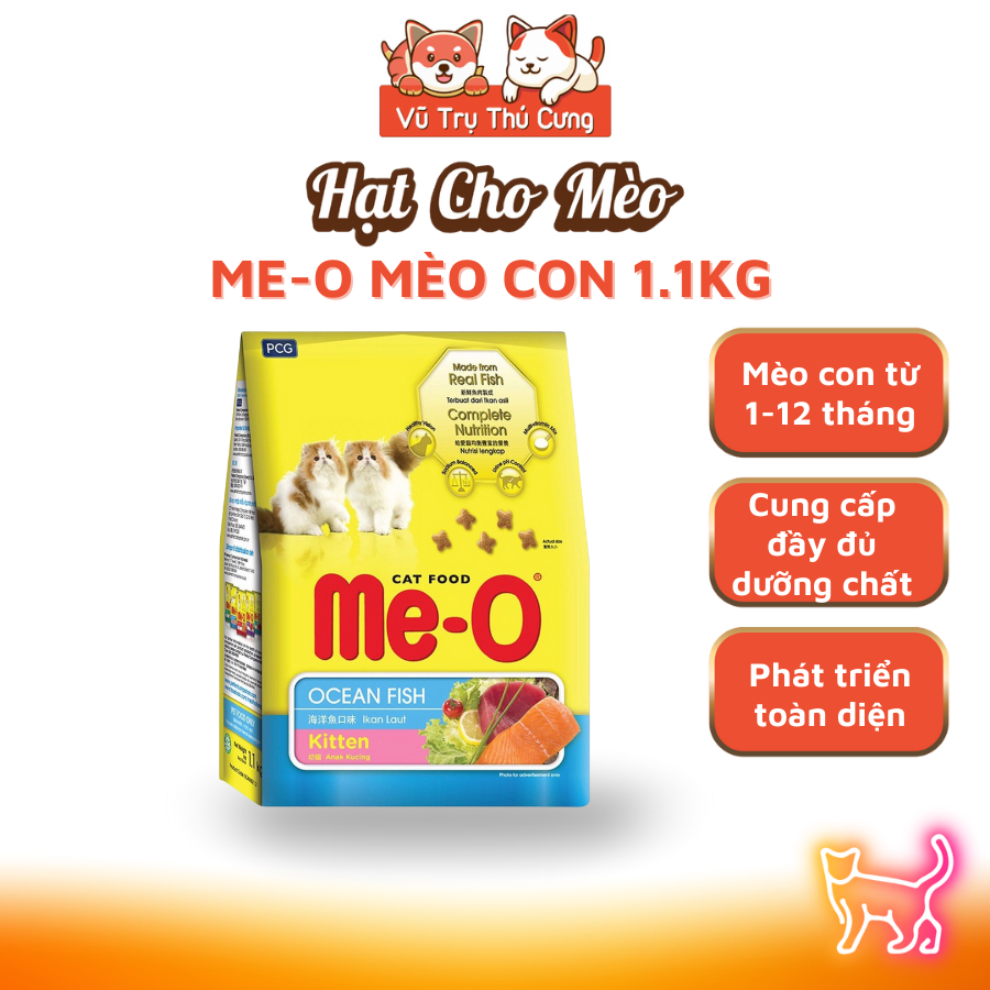 [1.1Kg] Thức ăn hạt Me-O Kitten dành cho mèo con dưới 12 tháng