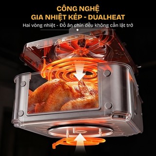 Nồi chiên không dầu Nhập Khẩu Fujihome 7 Lít A7DH công nghệ gia nhiệt kép
