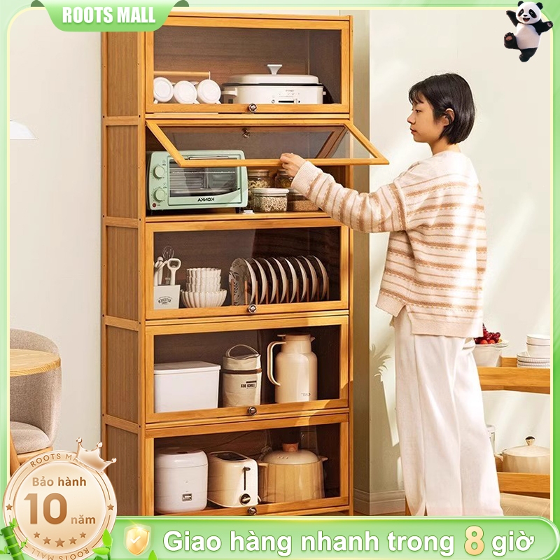 Tủ Bếp Gọn Gàng Tủ Gỗ Đa Năng Trang Trí Giải Pháp Lưu Trữ Linh Hoạt 1/2/3/4/5 Tầng Bảo Hành 10 Năm