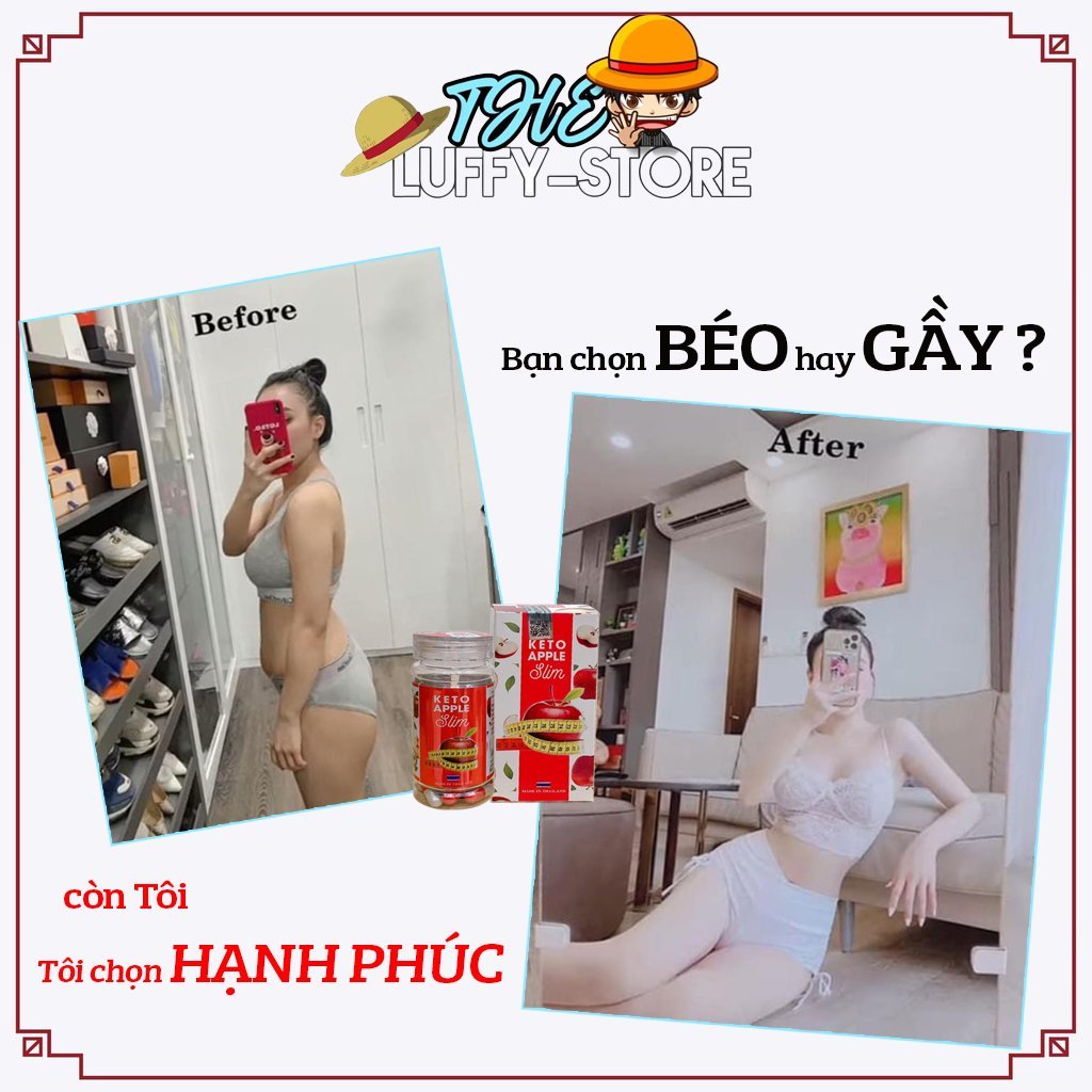 Giảm Cân Cấp Tốc Keto Apple Slim Thảo Mộc Giảm Câ.n Thái Lan Dành riêng cho người khó giảm 30 viên