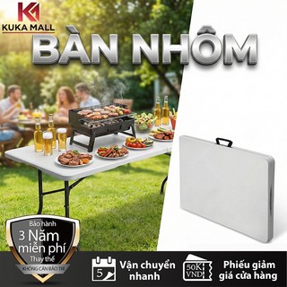 KUKA Bàn Xếp Dã Ngoại Gấp Gọn Vali - Bàn Ăn Ngoài Trời Nhôm Chống Nước Tiệc BBQ Sân Vườn