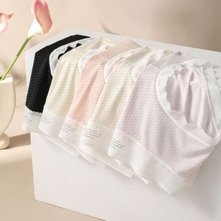 Quần Lót Nữ Su Tàng Hình Chấm Bi Viền Ren Lượn Sóng, Quần Chip Mềm Êm Thoáng Khí King Shop L-1398