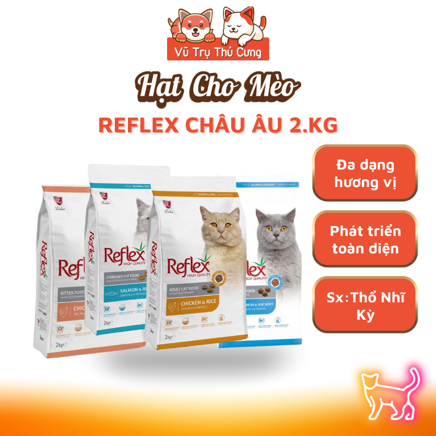 Thức Ăn Hạt Reflex cho mèo từ Thỗ Nhĩ Kỳ 2Kg