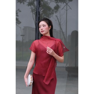 Váy Lụa 2 Dây Miolady Kèm Áo Choàng Tơ Dáng Dài – Bộ 2 Món Sang Trọng Đi Tiệc Cưới VA012