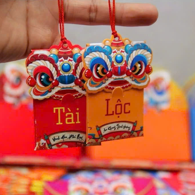 Bao Lì Xì Lân, Bao Lì Xì Treo Trang Trí Nhà Cửa Tết