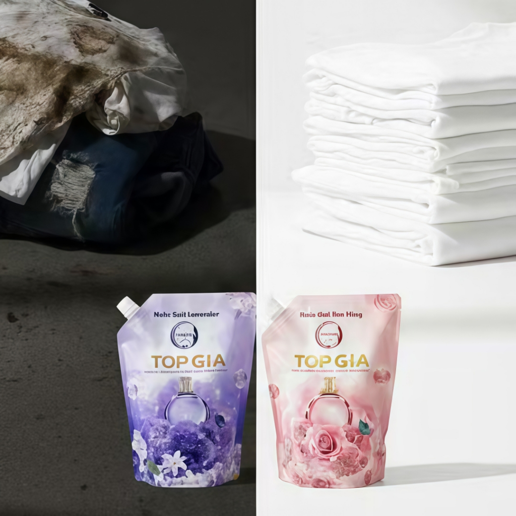 Nước Giặt TOP GIA 2L Cao Cấp, Hương Lavender / Hoa Hồng, Thơm Lâu 72 Giờ, Khử Khuẩn