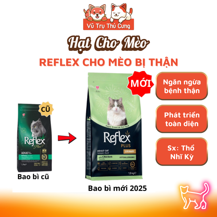 Thức Ăn Hạt Cho Mèo Mr.Vet / Keos / Reflex / SC Hỗ Trợ Tiết Niệu, Giúp Tiêu Búi Lông, Mèo Kén Ăn