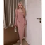 Váy Body Dài Nữ Ôm Dáng Màu Hồng Nude Phong Cách Hàn Quốc – Đầm Dự Tiệc Thanh Lịch, Váy Công Sở Cao Cấp