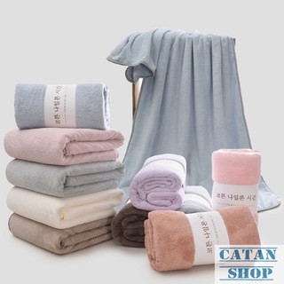 Khăn Tắm Cotton Hàn Quốc 70x140cm Cỡ Lớn Thiết Kế Mềm Mại Không Gây Kích Ứng Siêu Thấm Hút