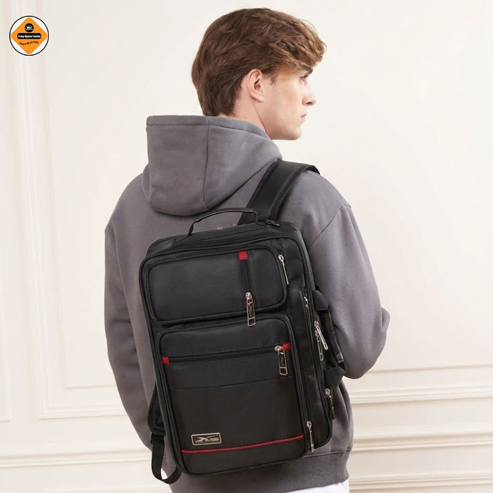 Cặp Học Sinh Đa Năng Xbags Pride XB 4102 Màu Đen Sang Trọng, Chống Nước, Đựng Được Laptop 17 Inch!
