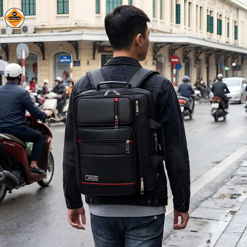 Cặp Học Sinh Đa Năng Xbags Pride XB 4102 Màu Đen Sang Trọng, Chống Nước, Đựng Được Laptop 17 Inch!
