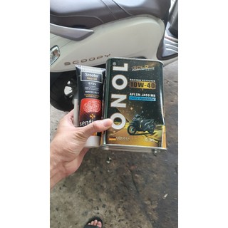 Combo Nhớt & Láp Xe Máy Tay Ga – Giảm Ma Sát, Tăng Hiệu Suất - Senfineco 8785 & ONOL 10W4 FULL Tổng Hợp API SP -MVNauto