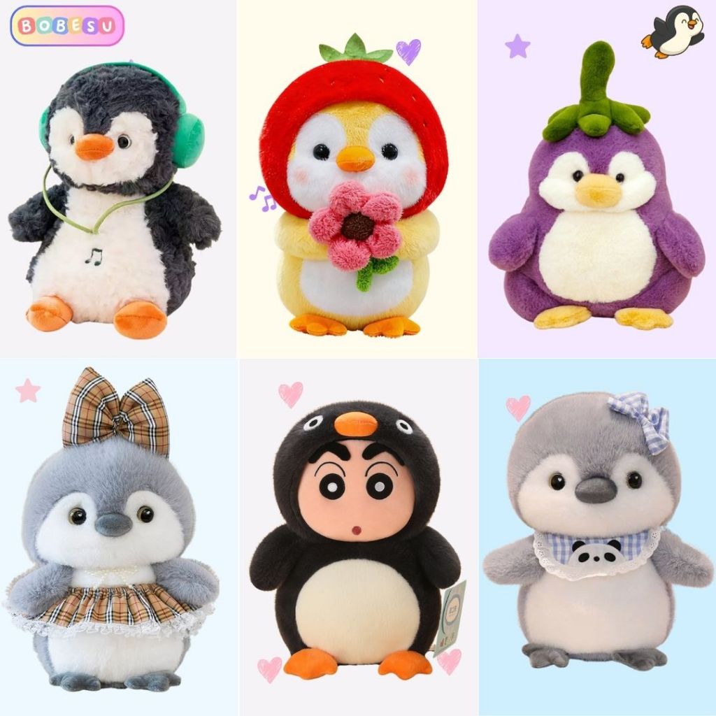 Gấu Bông Chim Cánh Cụt Cosplay Nhiều Mẫu Dễ Thương, Thú Nhồi Bông Chim Cánh Cục Cao Cấp Làm Quà Tặng Sinh Nhật Cho Bé,Nữ