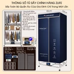 Máy Sấy Quần Áo Gấp Gọn Thông Minh Z28 Plus Zlife 2600w, Diệt Khuẩn Chống Ẩm Mốc Tiết Kiệm Điện — ảnh 5