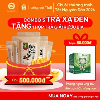 [TẶNG QUÀ TẾT] Combo 5 Túi Trà Xạ Đen Sunbeleaf 50 Gói - Thanh Lọc Cơ Thể, Bảo Vệ Gan Và Hỗ Trợ Chức Năng Gan