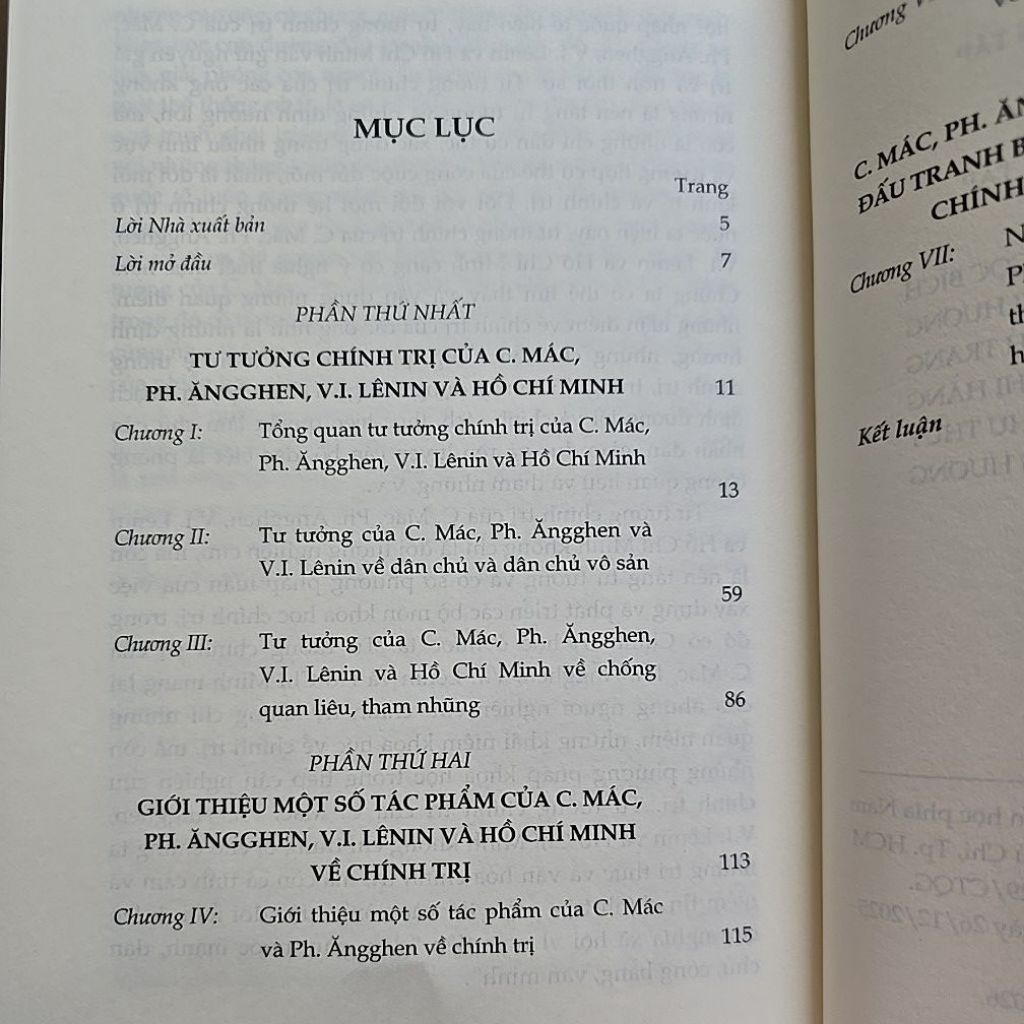 Sách - Tư tưởng chính trị của C.Mác, Ph.Ăngghen, V.I.Lênin và Hồ Chí Minh