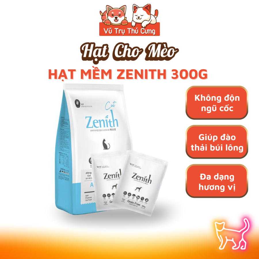 Hạt Mềm Zenith Hairball Tiêu Búi Lông Cho Mèo 300g