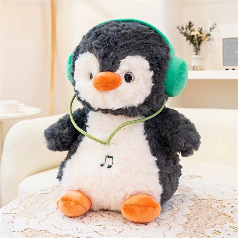 Gấu bông chim cánh cụt cosplay cà tím, shin,dâu lá cao cấp, Thú nhồi bông chim cánh cục dễ thương làm quà tặng cho bé,nữ