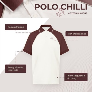 Áo polo nam cao cấp CHILLI , BST STALLION vải CVC Diamond, sang trọng - POLOMANOR