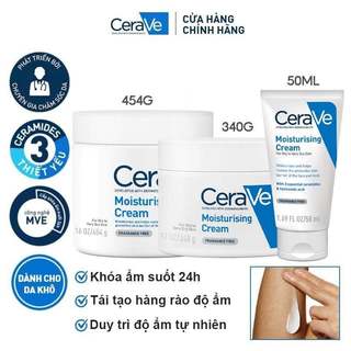 Kem dưỡng ẩm CeraVe Moisturizing Cream 340g - kèm quà