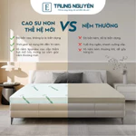 Nệm cao su non Trung Nguyên cao cấp, da dạng kích thước, êm ái, mềm mại, nâng đỡ xương khớp, thoáng mát, bảo vệ sức khỏe — ảnh 5