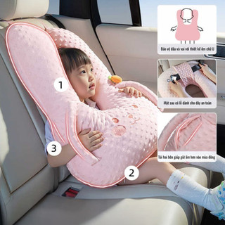 [MUA GỐI TẶNG CHUỐI] Gối tựa êm ái ôm trọn bé yêu, giúp bé ngủ ngon & ngồi thoải mái suốt hành trình | The Marshmallow