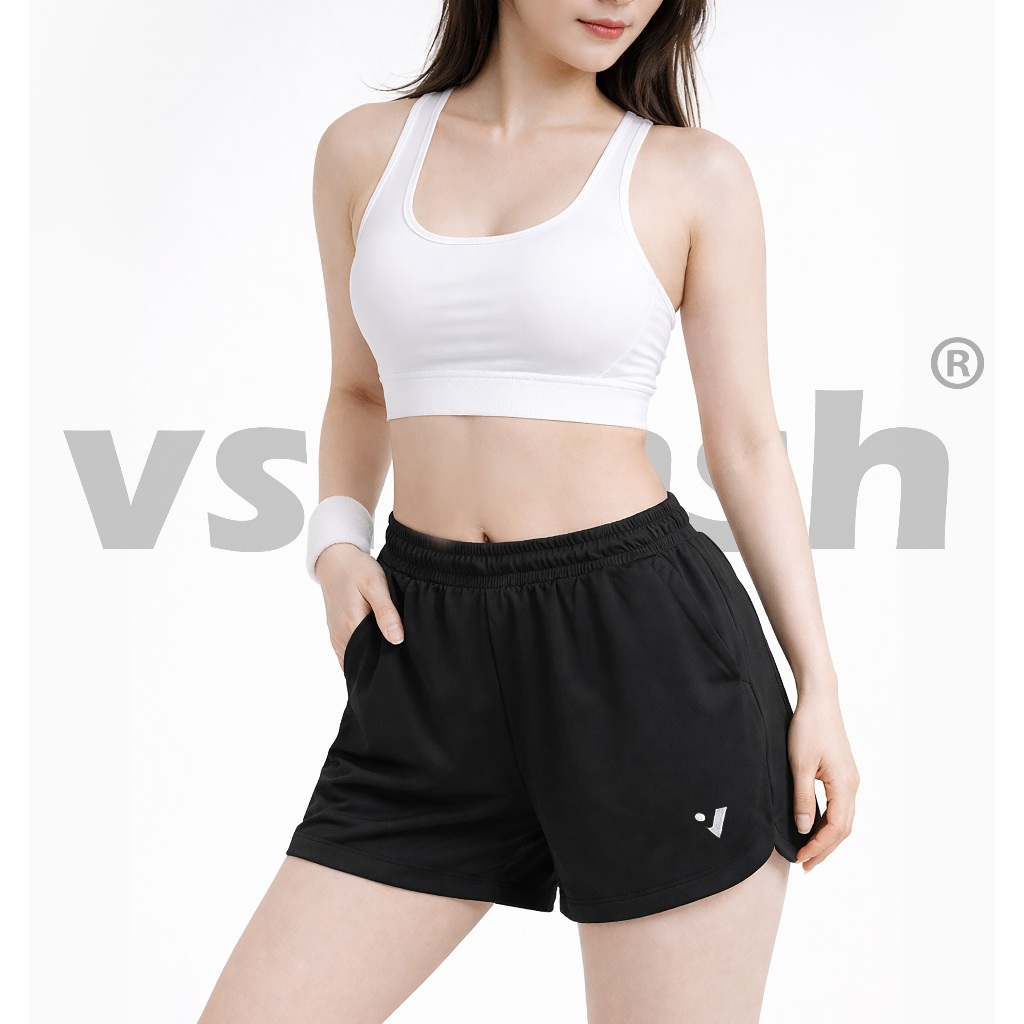 Quần Shorts Thể thao Nam Nữ Quần Thun Vsmash Sportwear – Vải Poly Co Giãn, Thấm Hút Cầu Lông Tennis Gym Pickleball