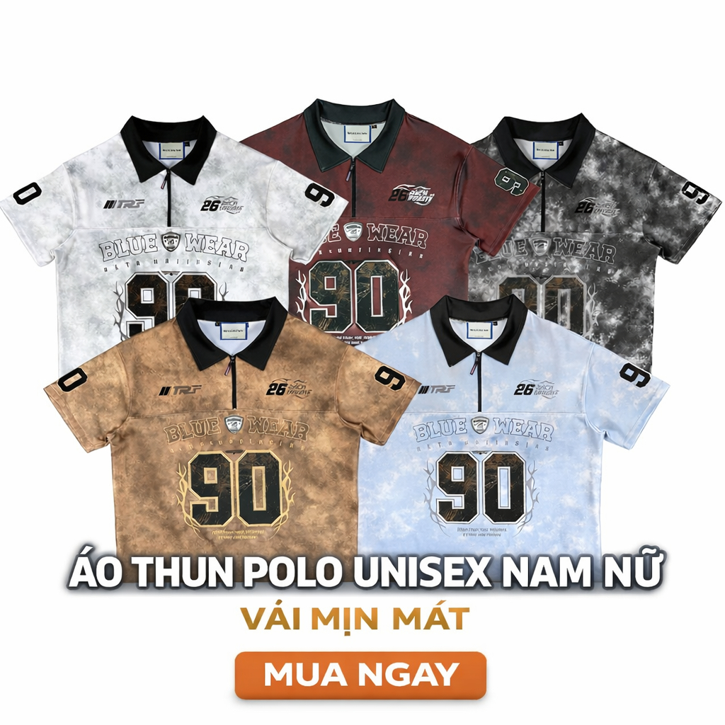 Áo Polo Form Boxy 09 vải thun mịn mát, không xù, áo có cổ form boxy, phong cách trẻ trung, năng động, streetwear