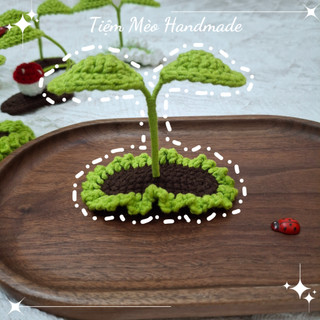 [Ảnh Thật + Sẵn hàng] Kẹp tóc Mầm Cây, Nấm Bằng Len Handmade