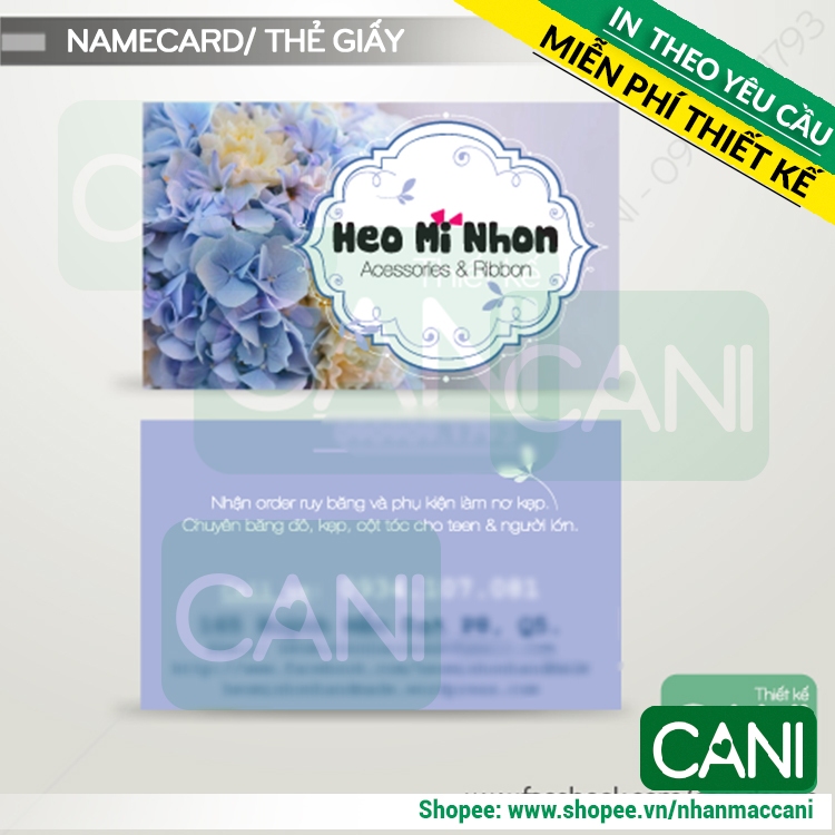 1000c - 2000c In theo yêu cầu (MẪU RIÊNG) Namecard Tag giấy Thẻ tích điểm Danh thiếp Voucher Thiệp cảm ơn Card visit CAN