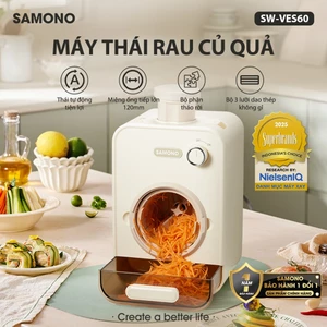 Máy Thái Lát Rau Củ Đa Năng Samono SW-VES60 Kèm 6 Lưỡi Dao Máy Bào Cắt Củ Quả, Nạo Sợi Rau Củ