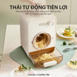 Máy Thái Lát Rau Củ Đa Năng Samono SW-VES60 Kèm 6 Lưỡi Dao Máy Bào Cắt Củ Quả, Nạo Sợi Rau Củ