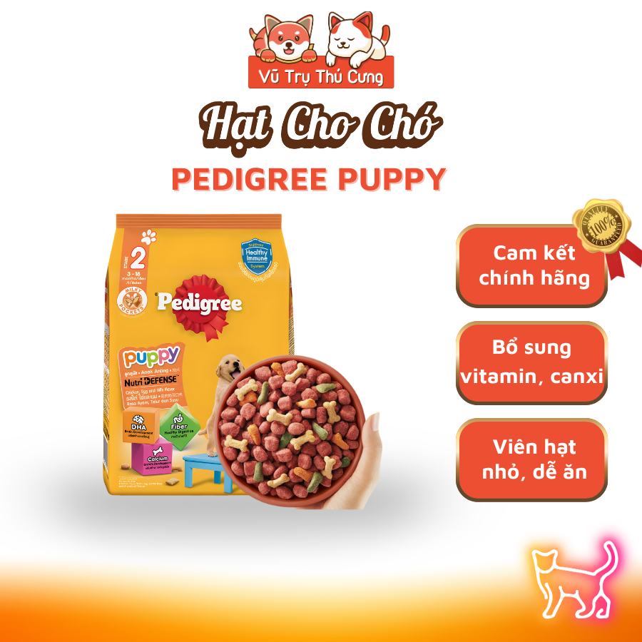 (1,3Kg) Hạt Pedigree dành cho Chó con vị gà trứng và sữa