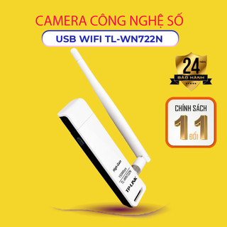 USB Wifi TL-WN722N Dành Cho PC / Laptop Bắt Sóng Xa Hơn, Ổn Định Hơn | Chính Hãng BH 24 Tháng