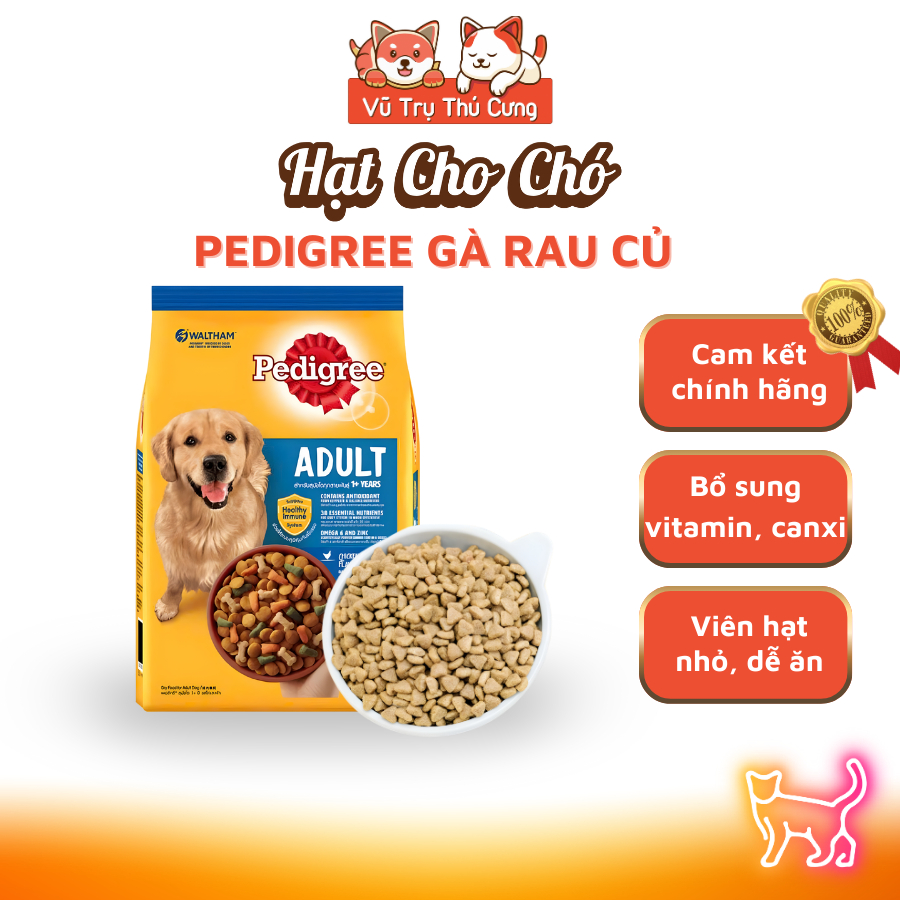 Hạt Pedigree cho Chó trưởng thành vị Gà rau củ 1,5Kg