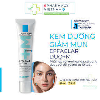 Kem dưỡng giảm mụn nhanh 8 giờ La Roche-Posay Effaclar Duo+ M 40ml (cosme)
